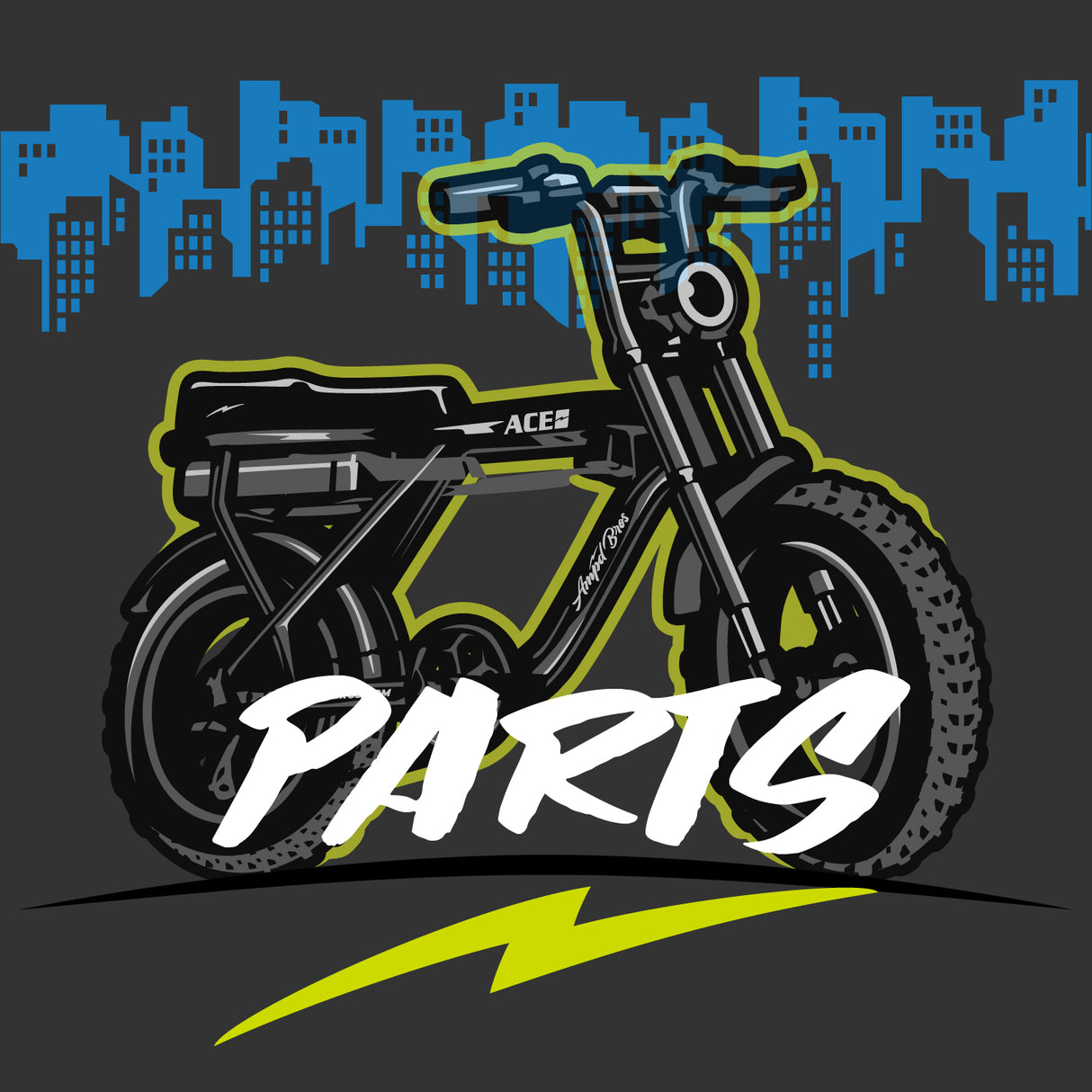 ACE Mini 16x4.0" Front Bike Wheel Assembly