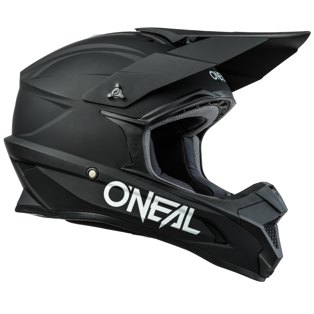 ONEAL 1.0 SRS Solid Black MX Helmet