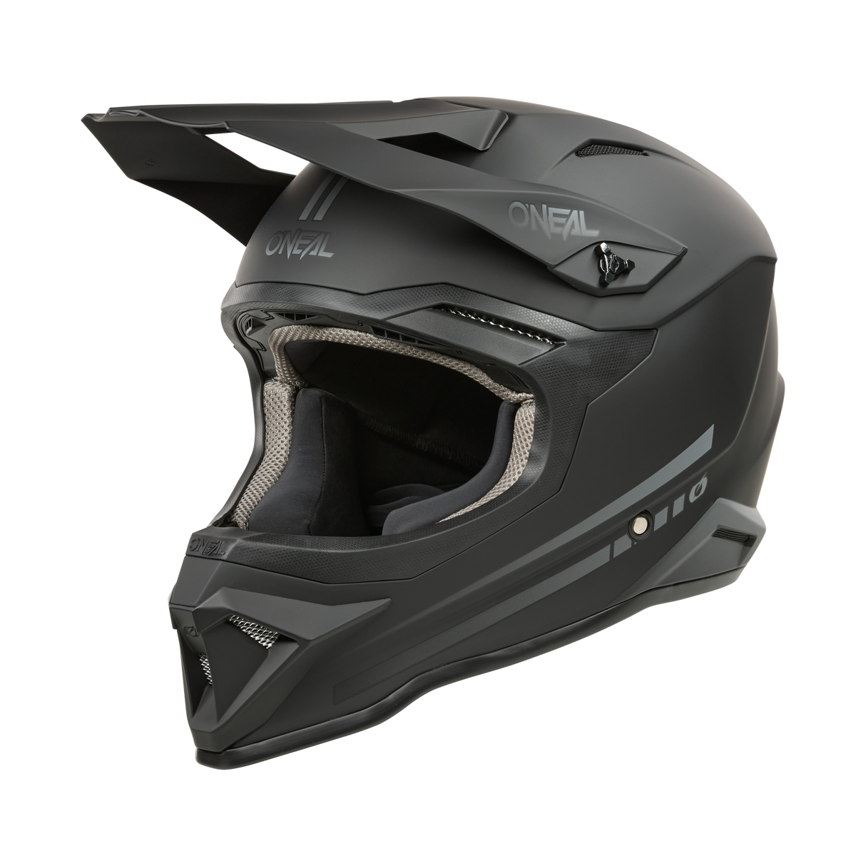 ONEAL 1.0 SRS Solid Black MX Helmet