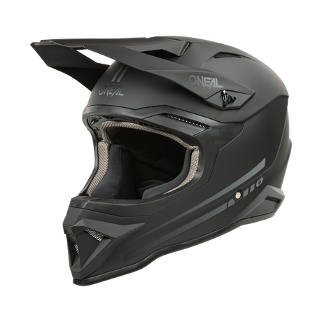 ONEAL 1.0 SRS Solid Black MX Helmet