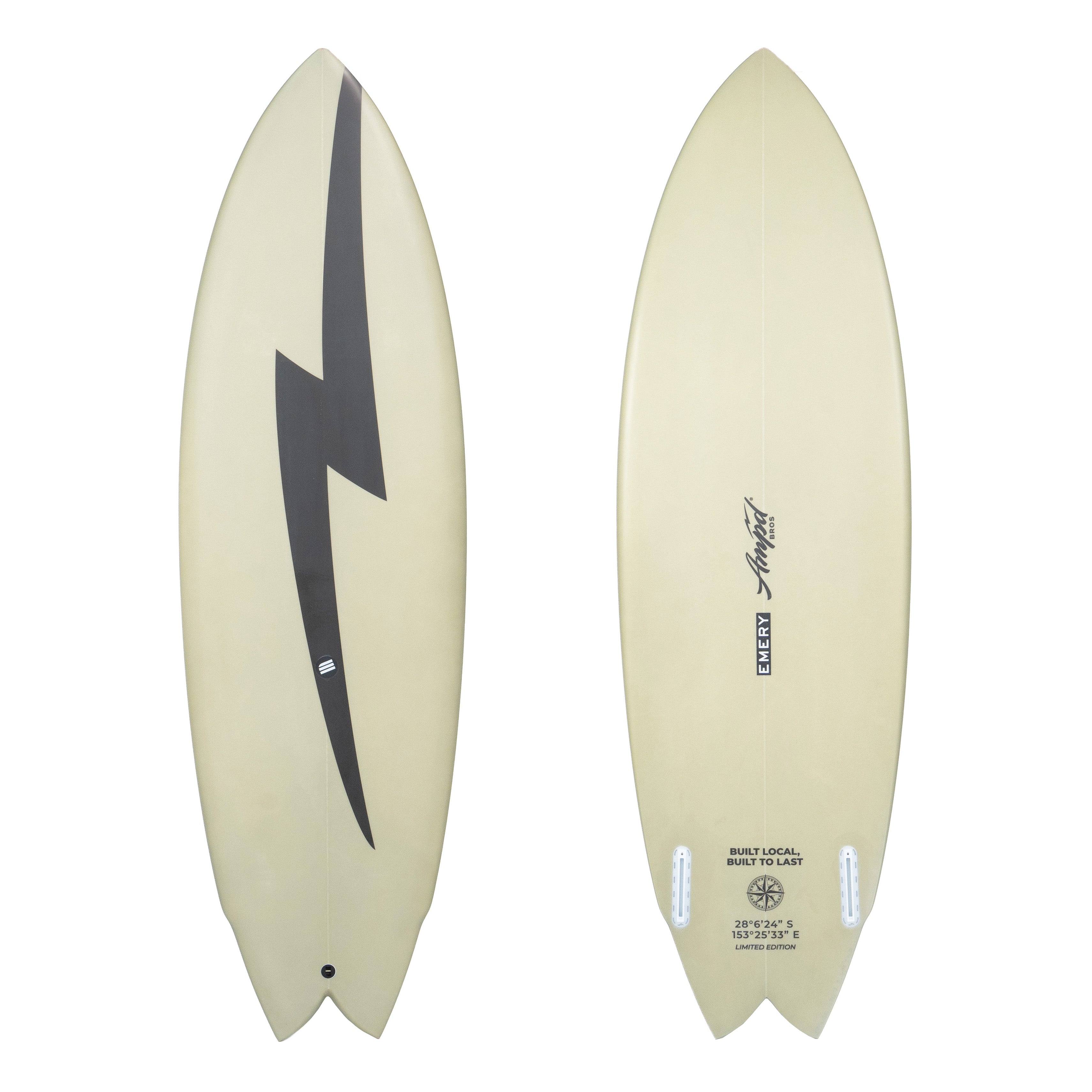 Emery Retoro bay twin fin 5’10 retro-twin-emery-surfboards-