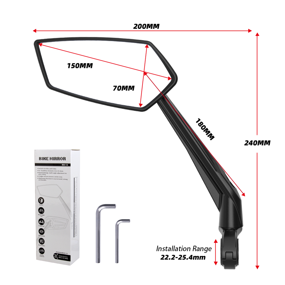 Bike mirror handlebar deals