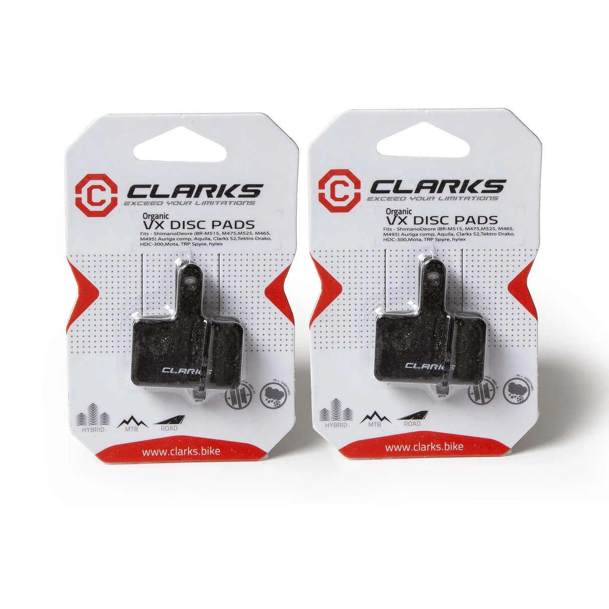 Clarks Organic VX 2 Piston Brake Pads