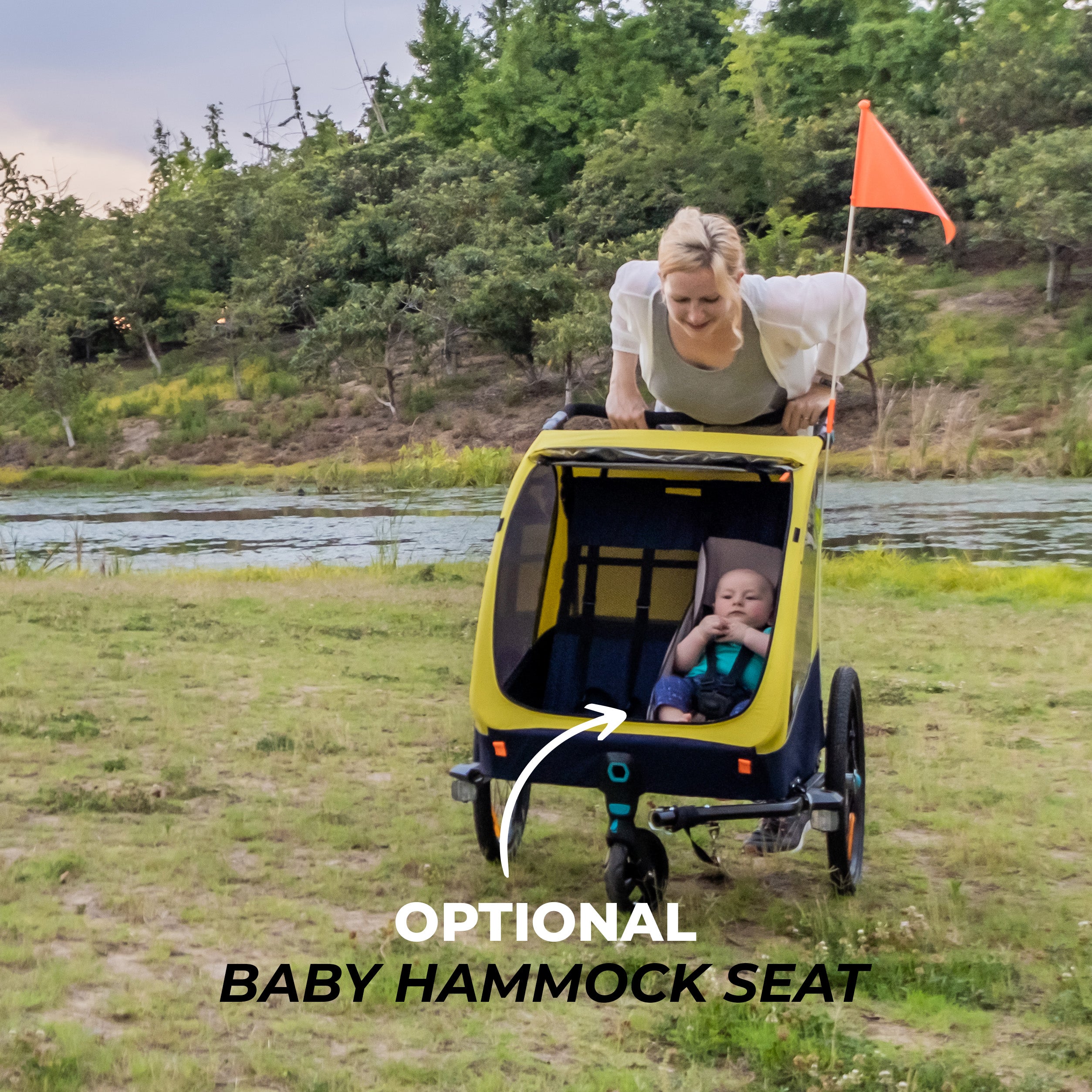 Infant in 2024 bike trailer