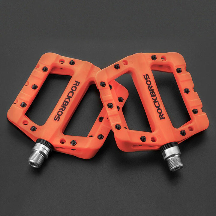 Rockbros Reinforced Nylon Ultralight Pedal Set Orange