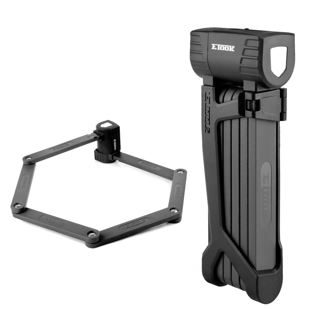 Foldable Hardened Steel Key Lock 90cm - Black