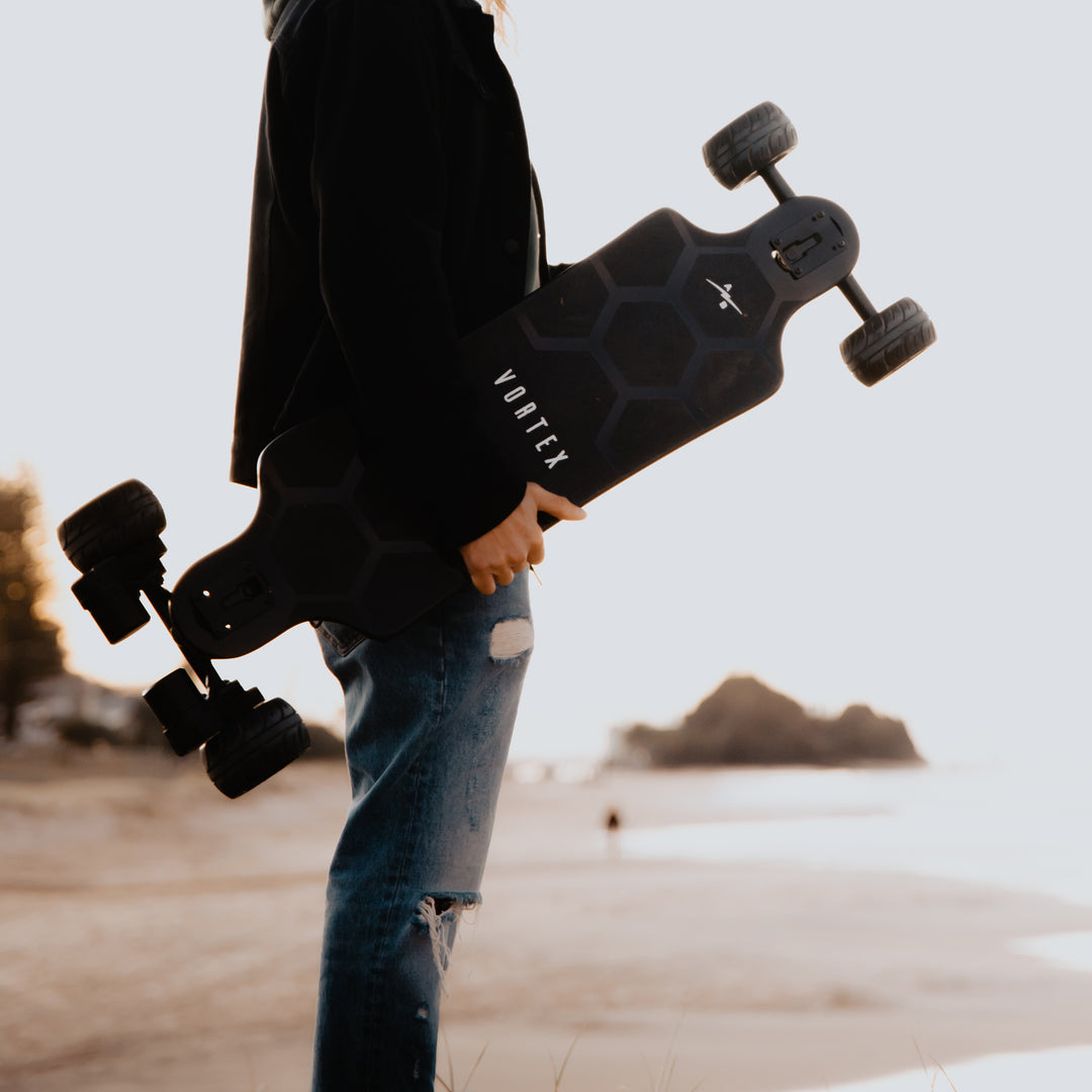 Vortex Electric Skateboard Beach