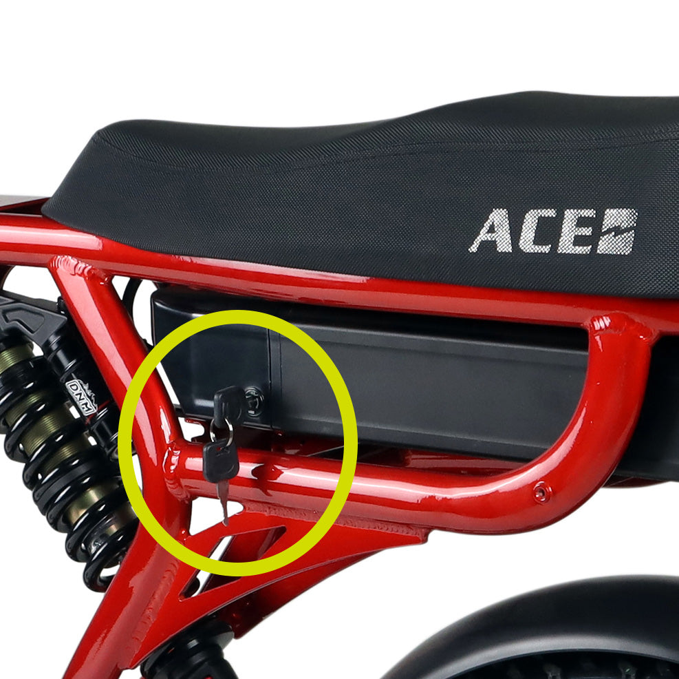 ACE Electric Bike Battery Lock Barrel & Keys