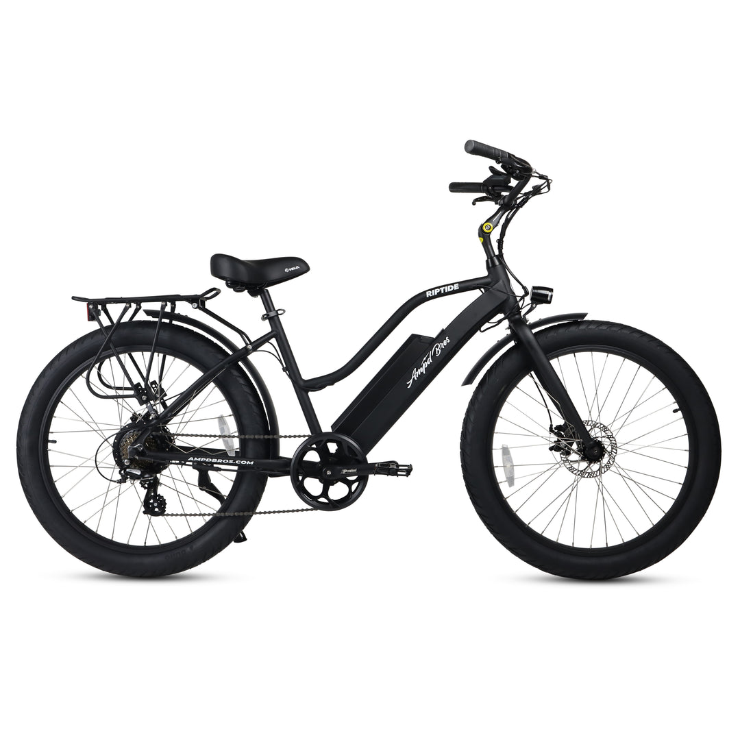 Ampd Bros RIPTIDE-S 2 Electric Beach Cruiser Bike Black Side