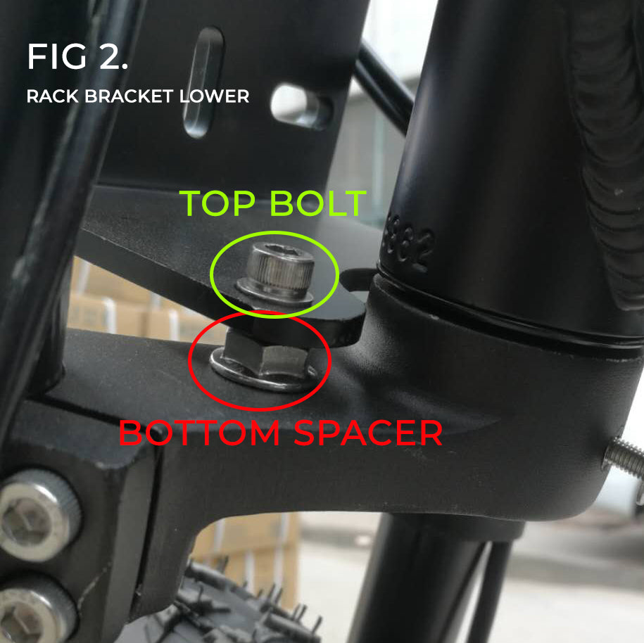ACE Front Alloy Cargo Rack Mounting Bottom Bracket Guide