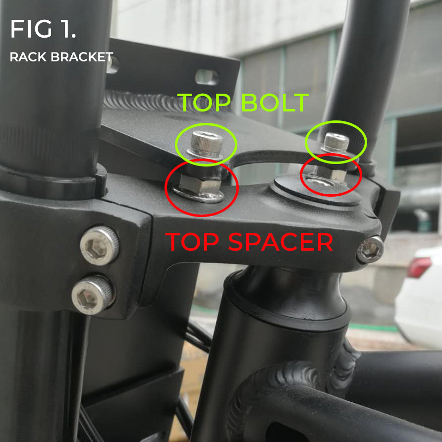 ACE Front Alloy Cargo Rack Mounting Top Bracket Guide