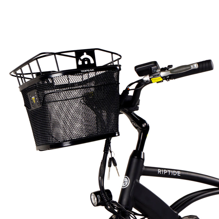 Topeak Front Basket Black with E-Bike Mount Side