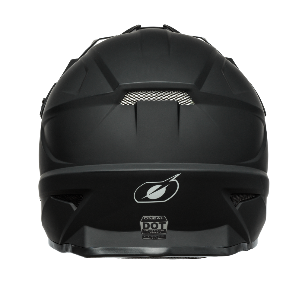 ONEAL 1.0 SRS Solid Black MX Helmet Back