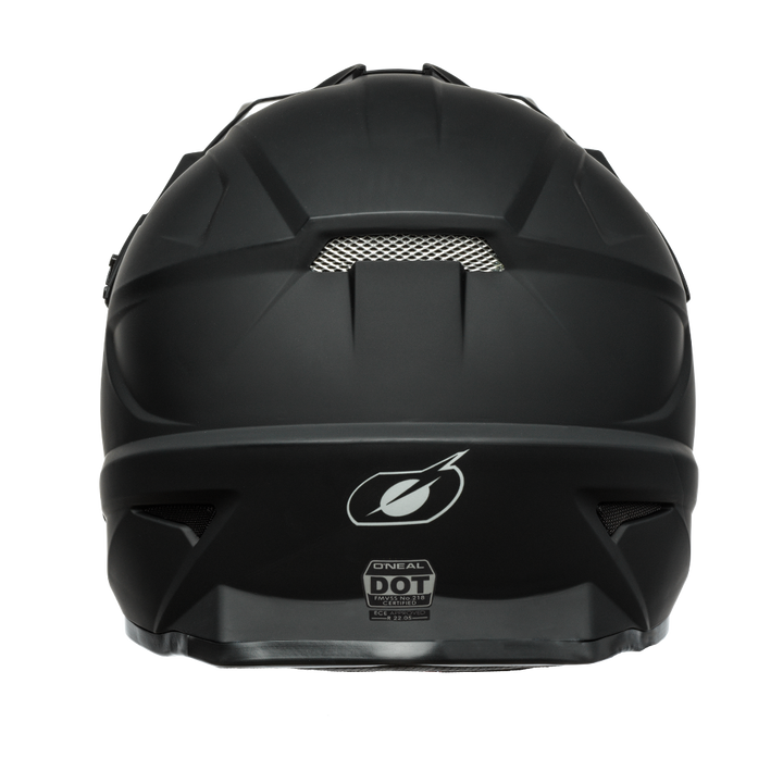 ONEAL 1.0 SRS Solid Black MX Helmet Back
