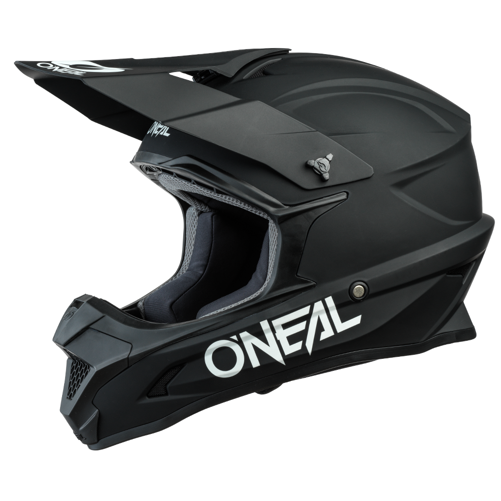 ONEAL 1.0 SRS Solid Black MX Helmet Ampd Brothers Electric