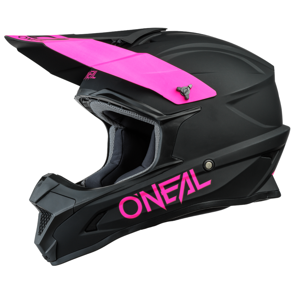 ONEAL 1.0 SRS Solid Pink MX Helmet Left Side