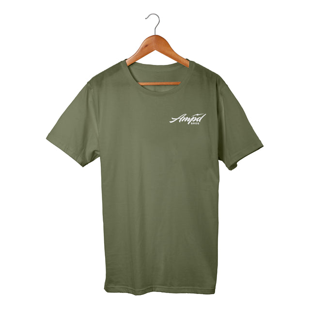 Ampd Bros Signature Tee Army Main