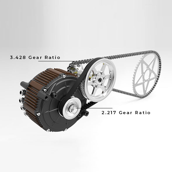 SurRon Light Bee X 2022 Electric Dirt Bike Drivetrain